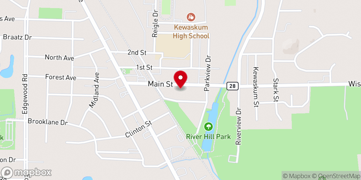 Map showing location of Holy Trinity Catholic Church & Rectory
