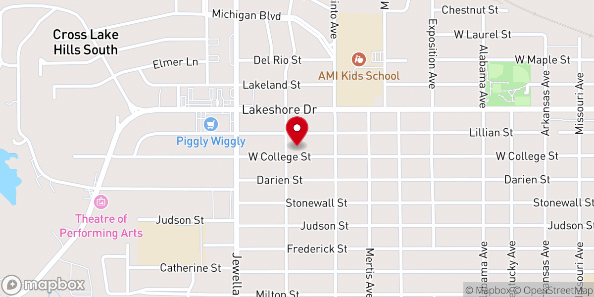 Map showing location of Westside Christian Methodist Episcopal Church