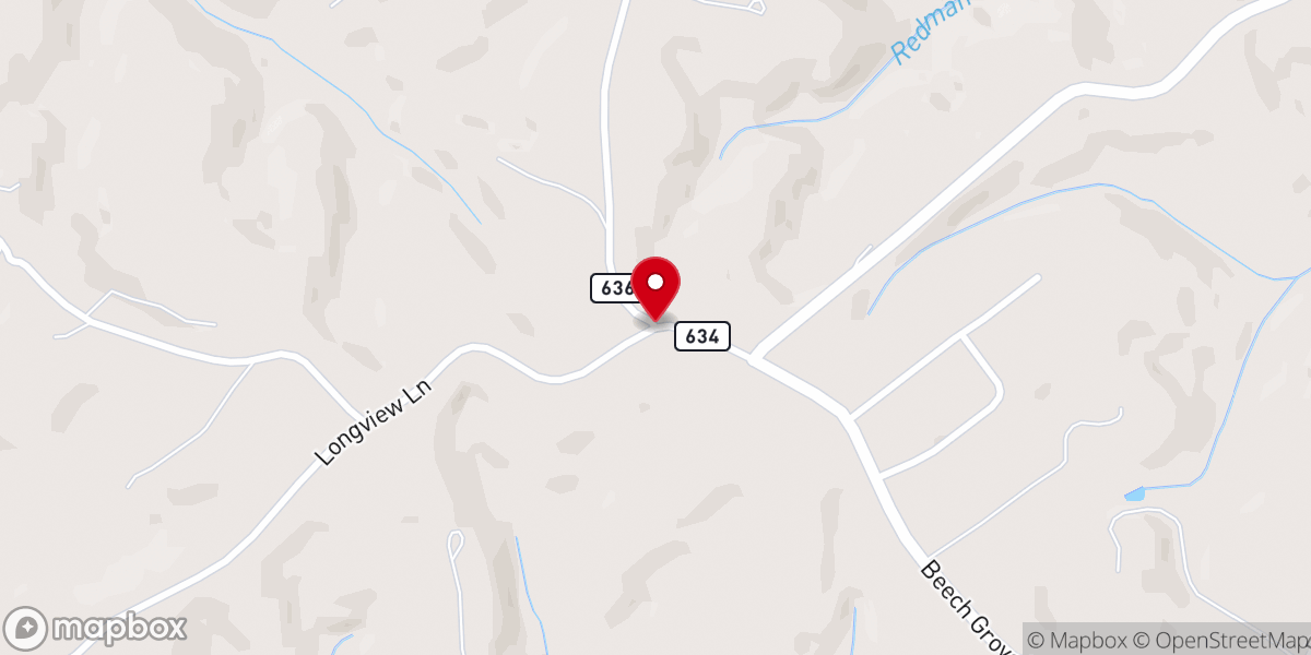 Map showing location of Longview Church