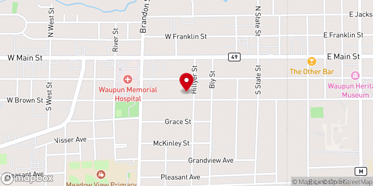 Map showing location of Emmanuel Waupun