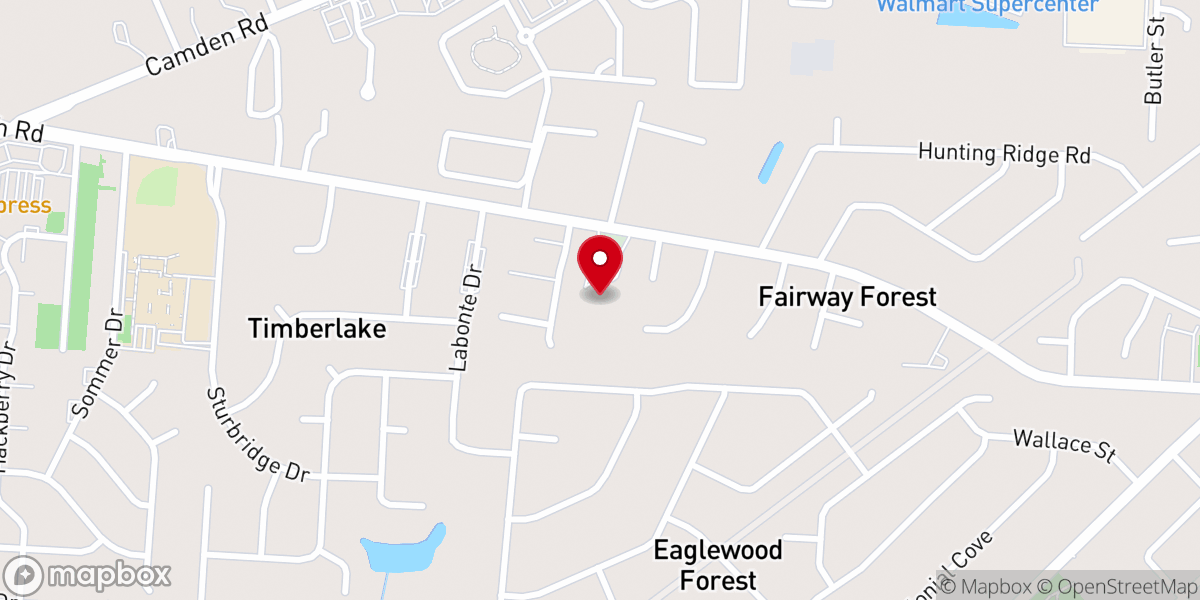 Map showing location of Lighthouse Baptist Church