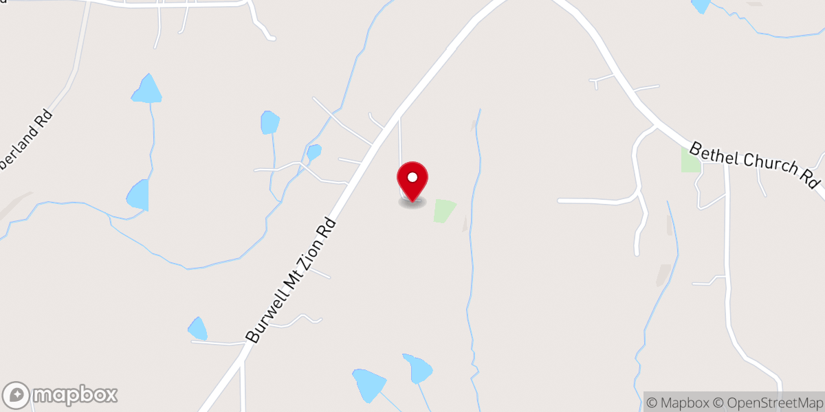 Map showing location of Pinetucky Baptist Church