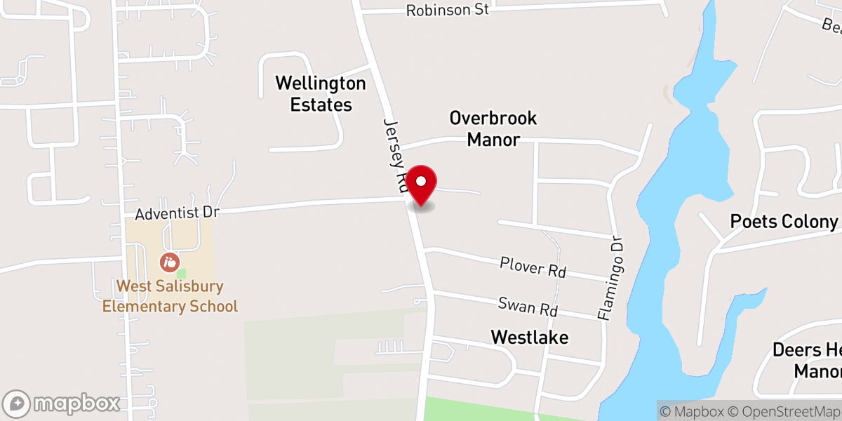 Map showing location of Mills Memorial Baptist Temple