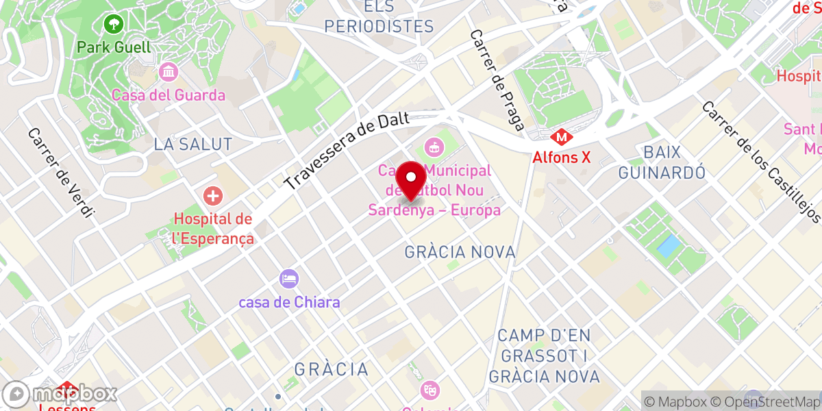 Map showing location of Centro Budista Serchöling