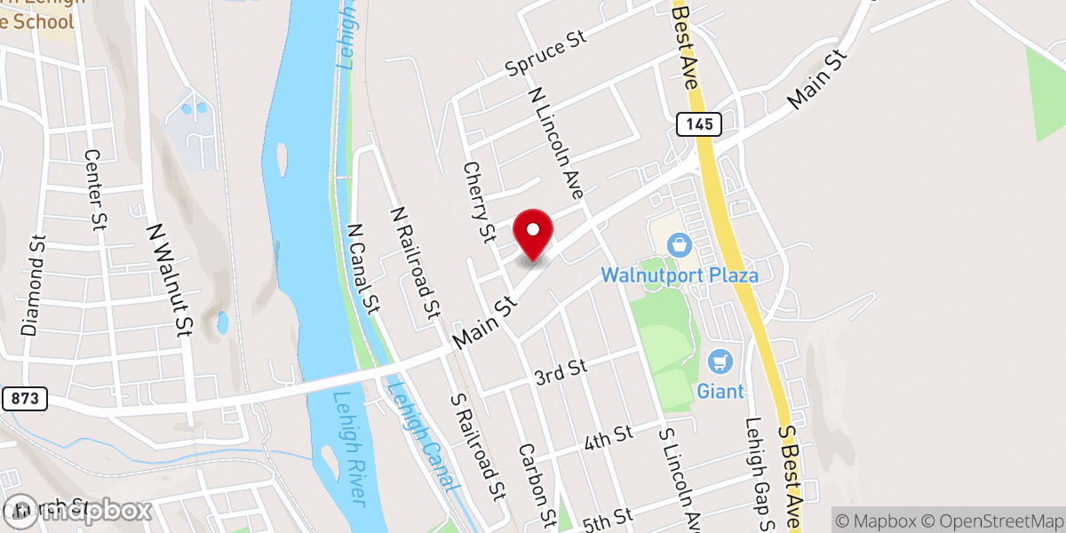 Map showing location of Calvary Bible Fellowship Church