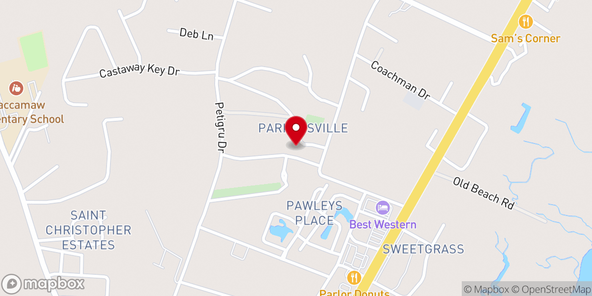 Map showing location of St. John AME Church