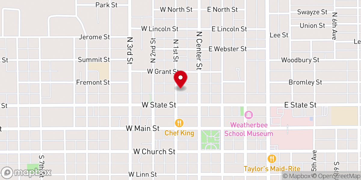 Map showing location of Emergency Food Box