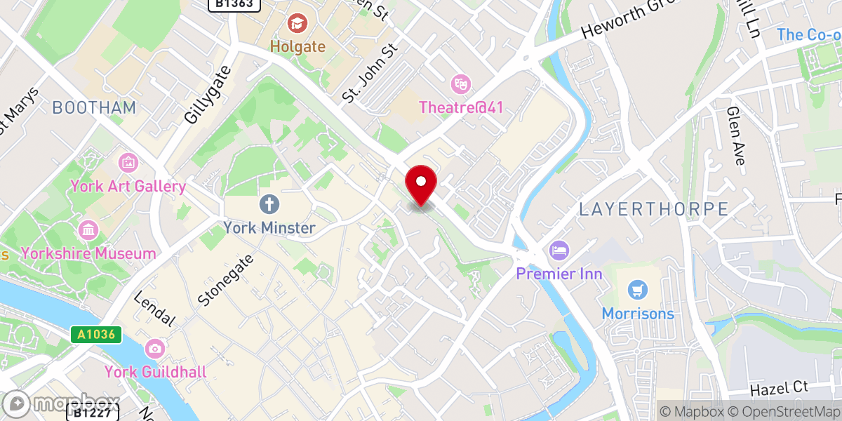 Map showing location of York City Walls