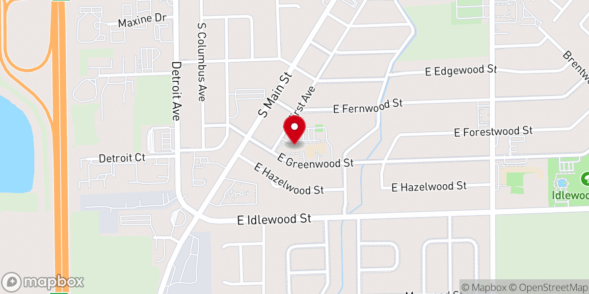 Map showing location of Blessed Sacrament Parish