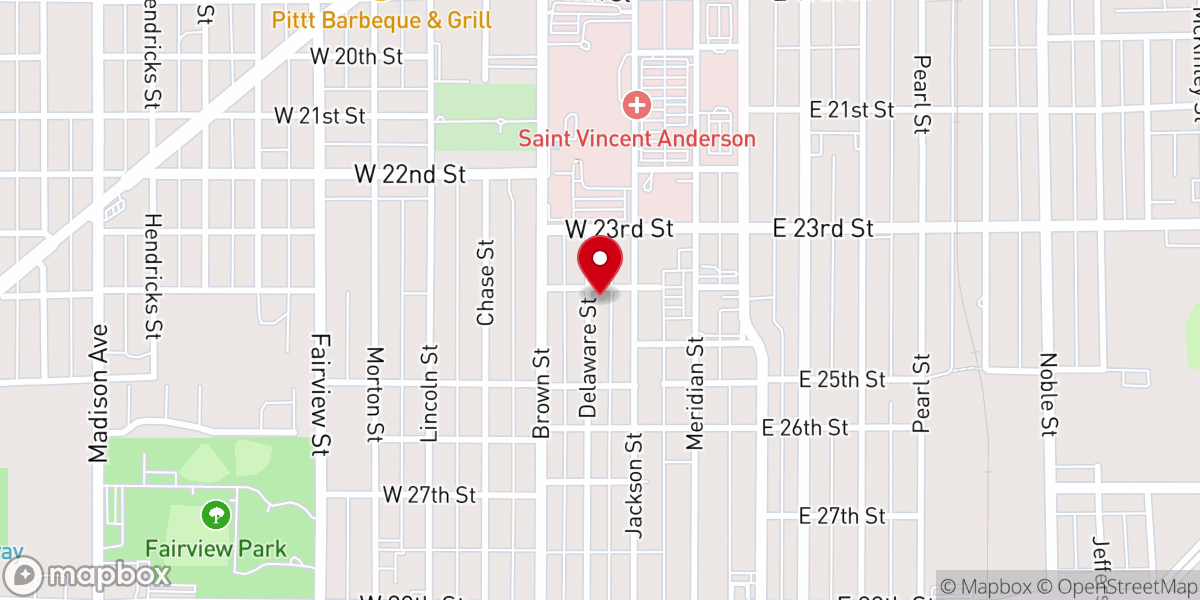 Map showing location of Circle of Hope Wesleyan Church-Anderson