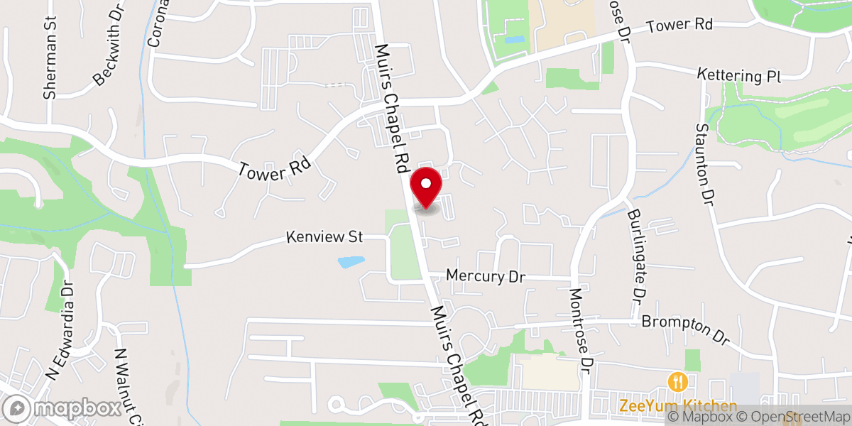 Map showing location of Muirs Chapel