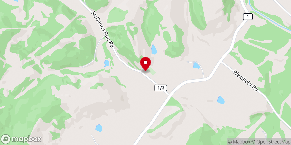 Map showing location of McCann Run United Methodist Church