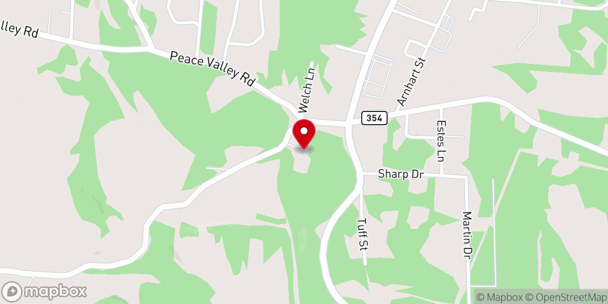Map showing location of Ash Flat United Methodist Church