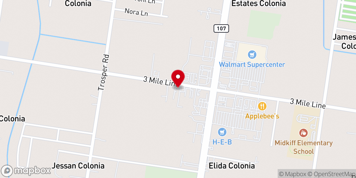 Map showing location of Centro Misionero Pentecostes Nueva Vida Inc
