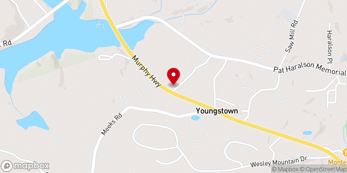Map showing location of Redeemer Baptist Church
