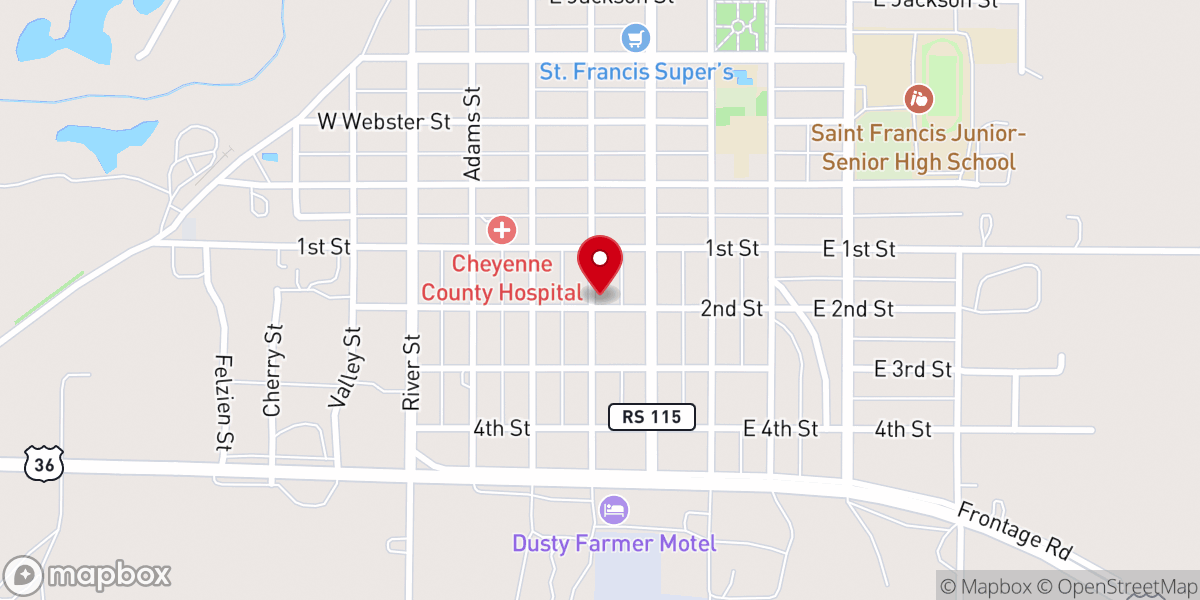 Map showing location of First Baptist Church