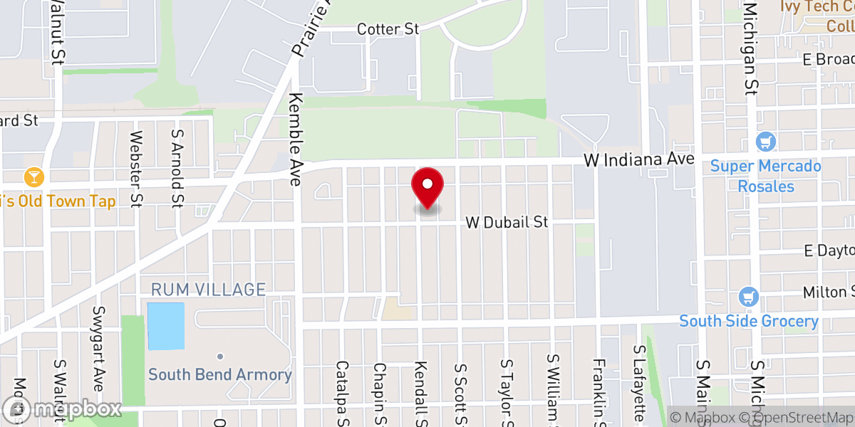 Map showing location of Iglesia Nueva Jerusalen