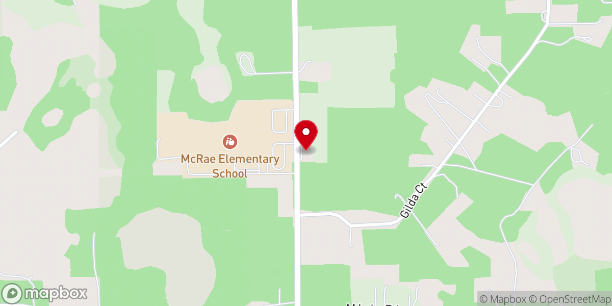 Map showing location of Gadara Baptist Church