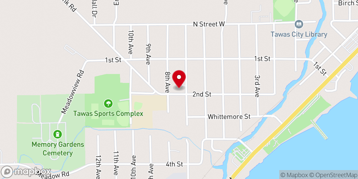 Map showing location of Zion Lutheran Church