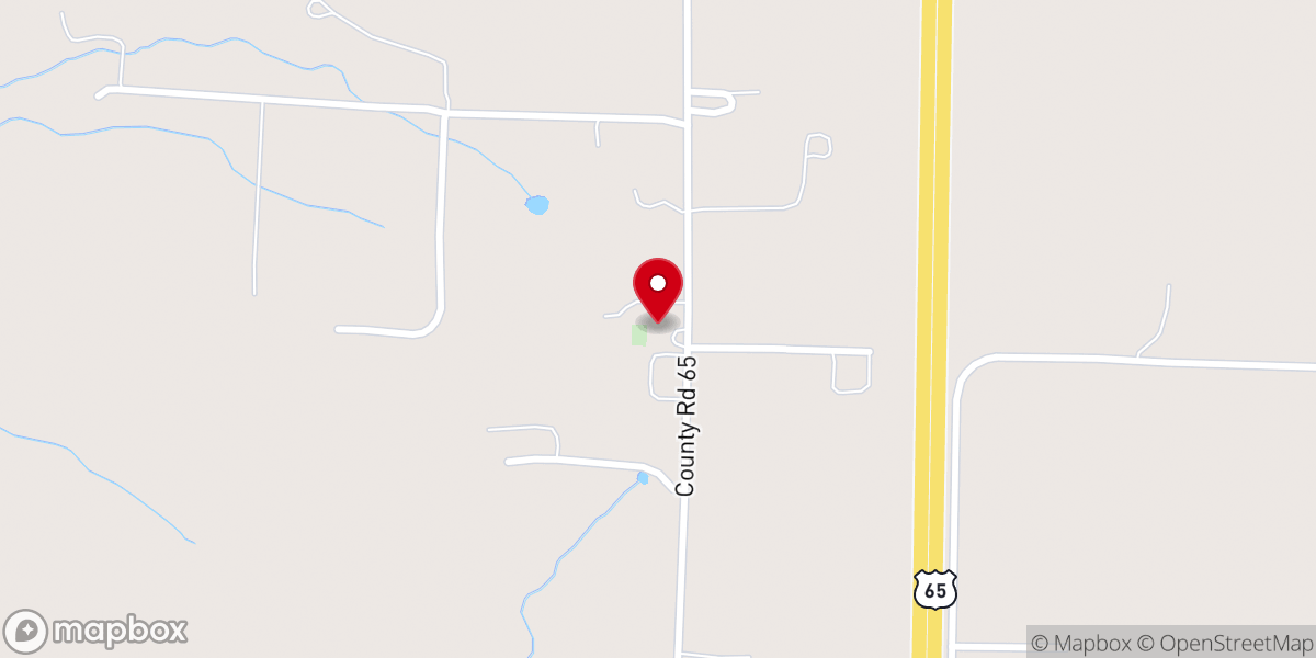 Map showing location of High Prairie Christian Church