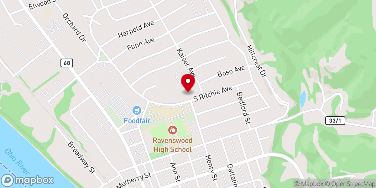 Map showing location of First United Presbyterian Church