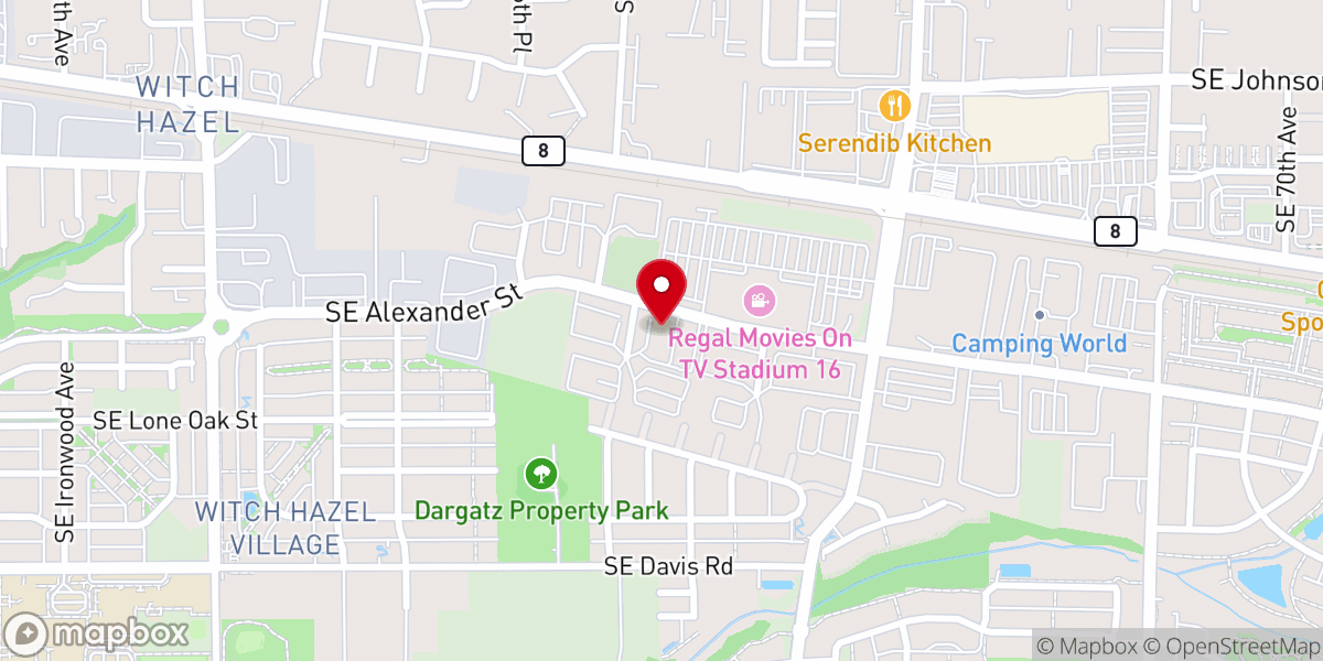 Map showing location of Northwest Baptist Church