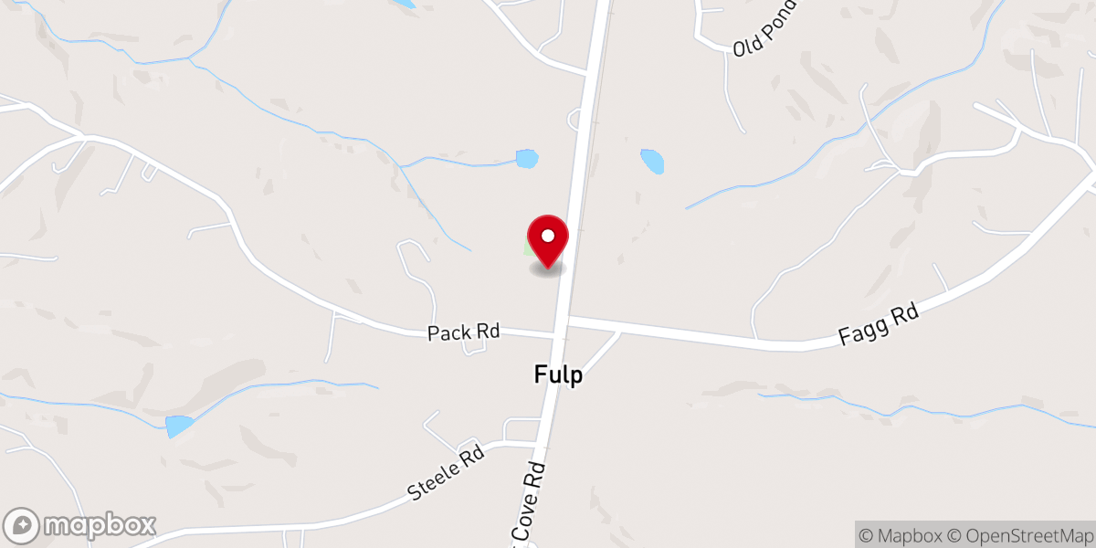 Map showing location of Fulp Moravian Church