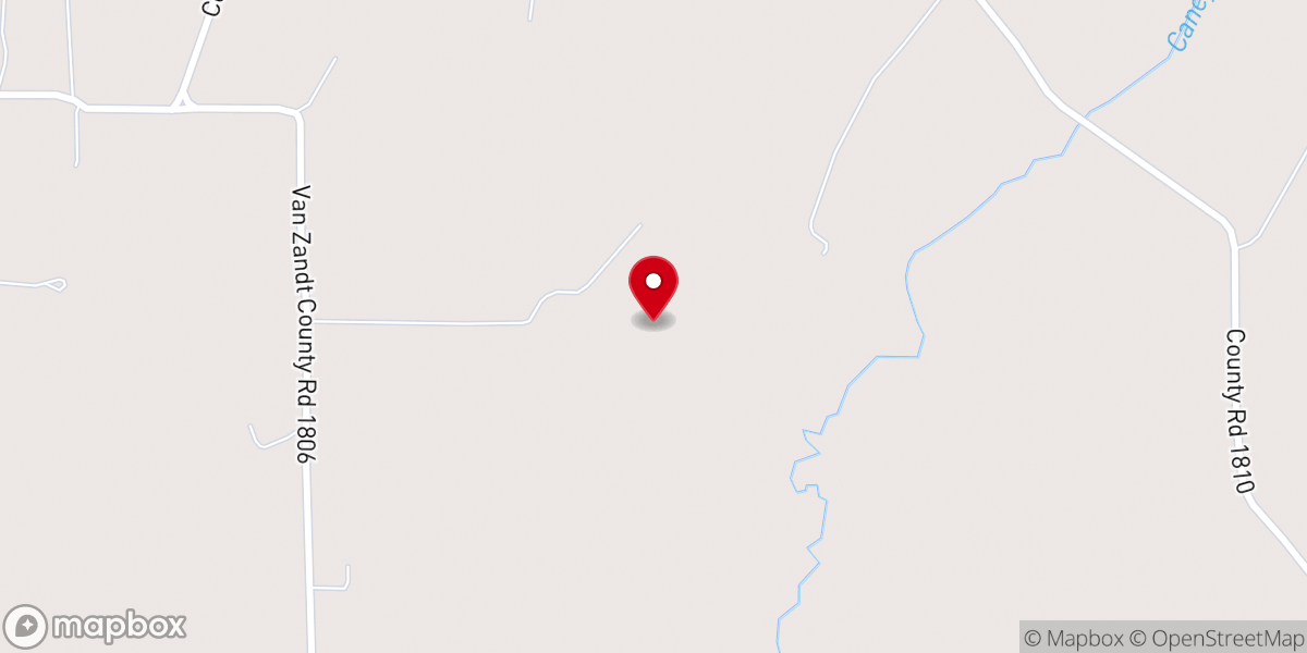 Map showing location of Caney Creek Cowboy Church of Grand Saline