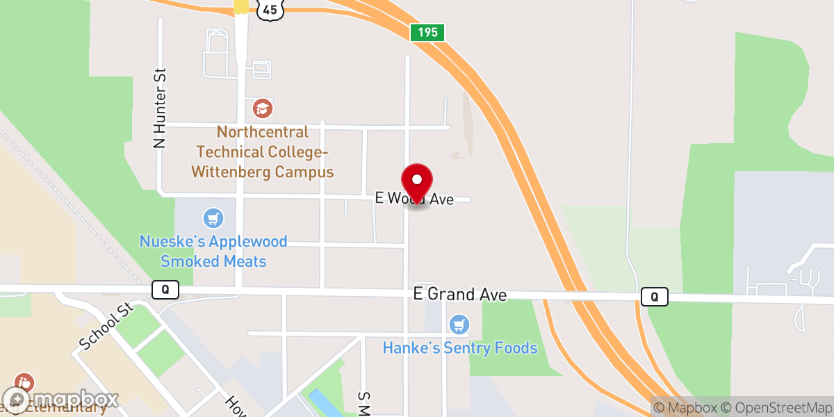 Map showing location of Holy Family -St William Catholic Church