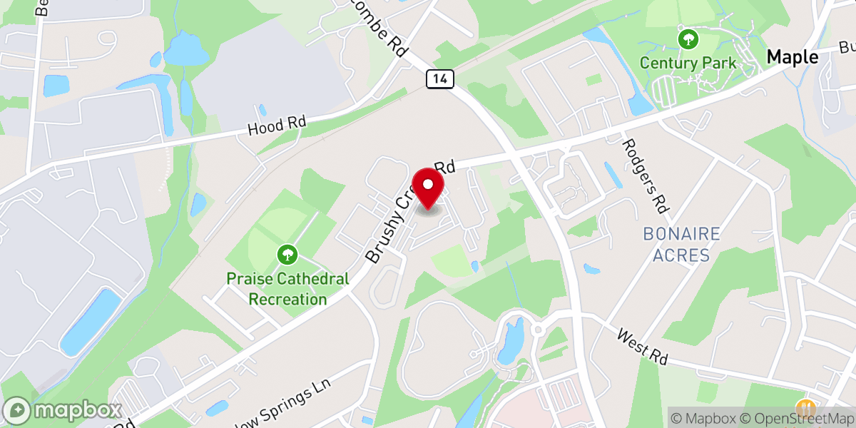 Map showing location of Praise Cathedral Church of God
