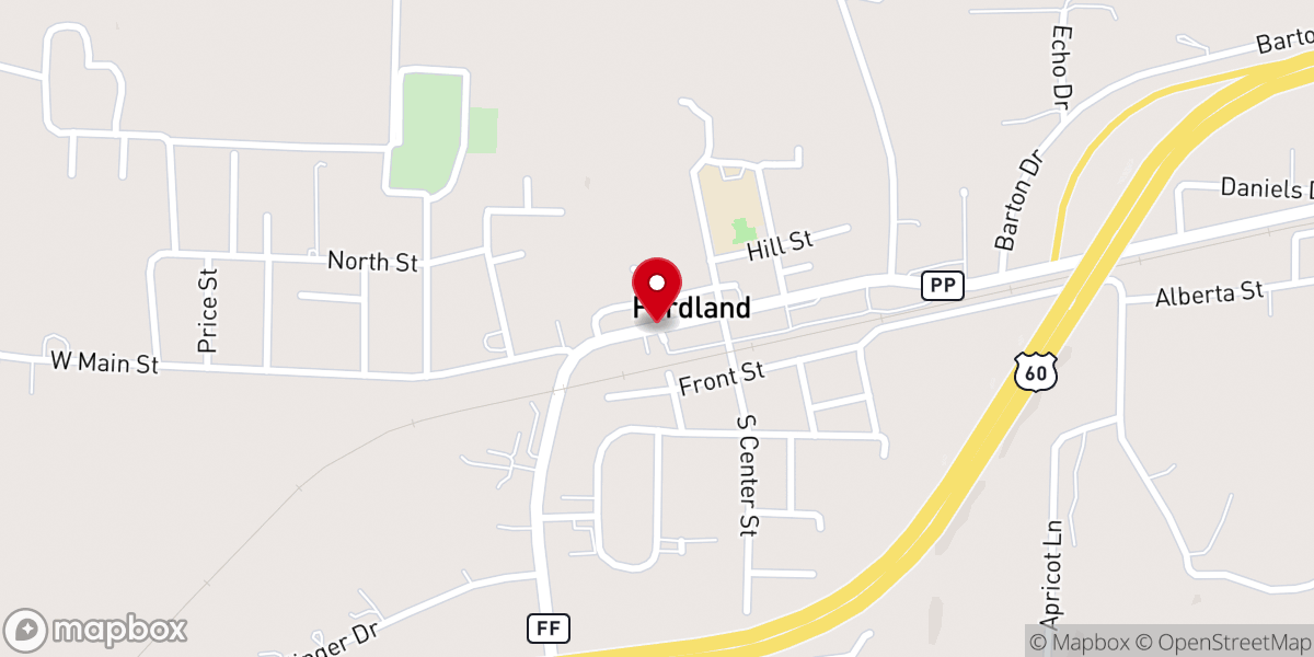 Map showing location of New Hope Chapel