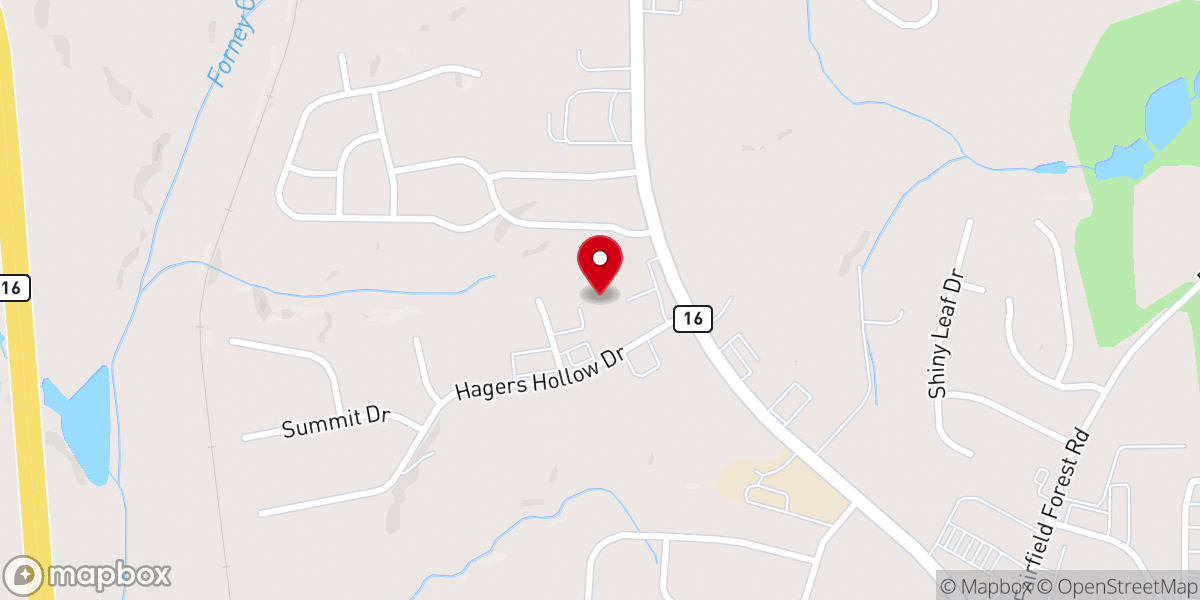Map showing location of Lake Norman Garden and Pantry