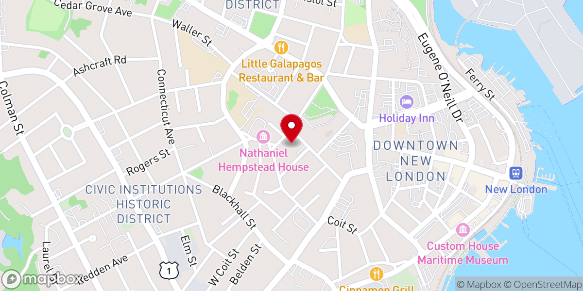 Map showing location of Shiloh New London Church