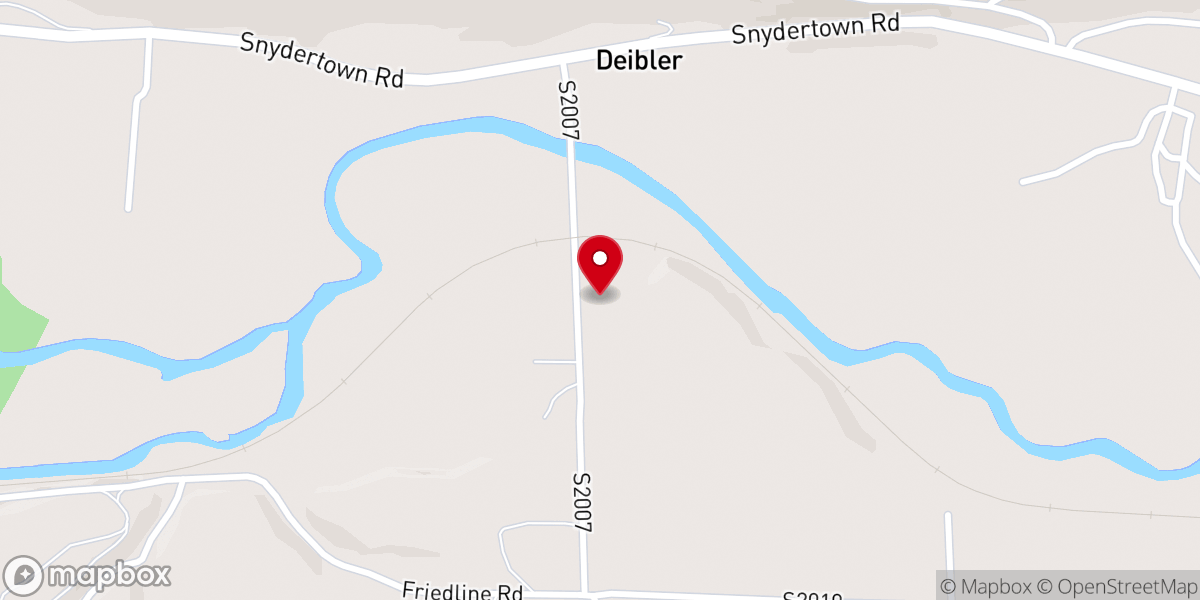 Map showing location of Deibler Station Church