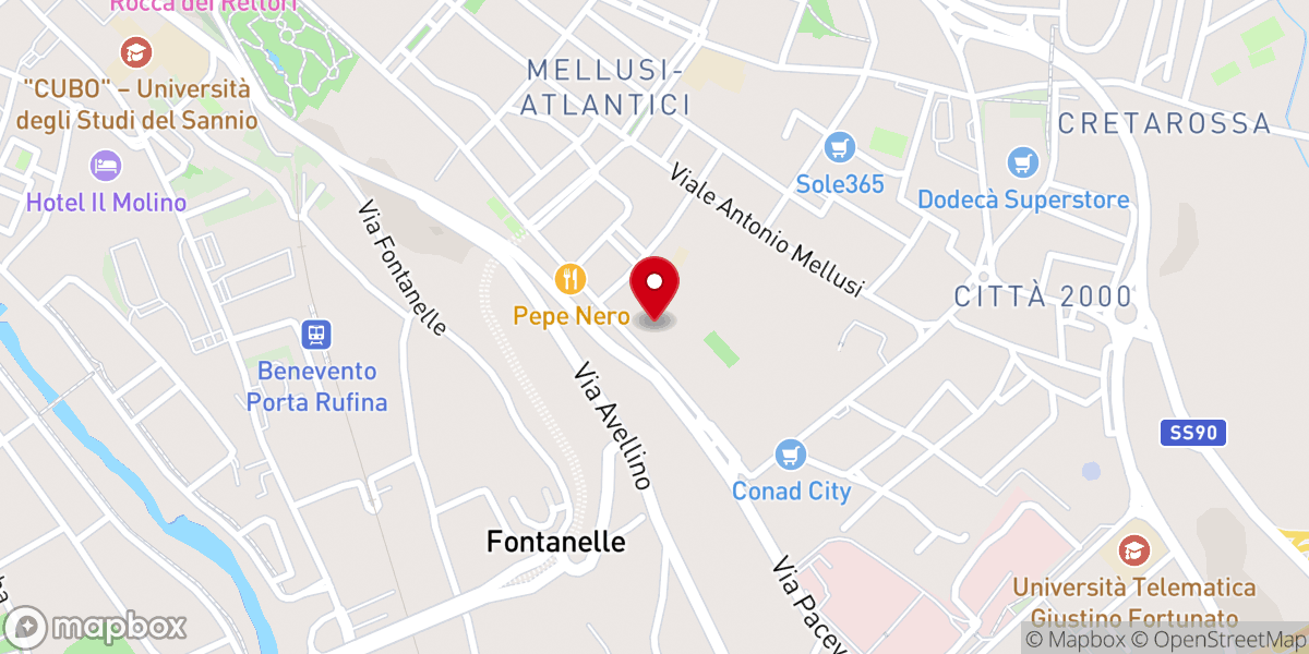 Map showing location of Chiesa di Sant'Andrea