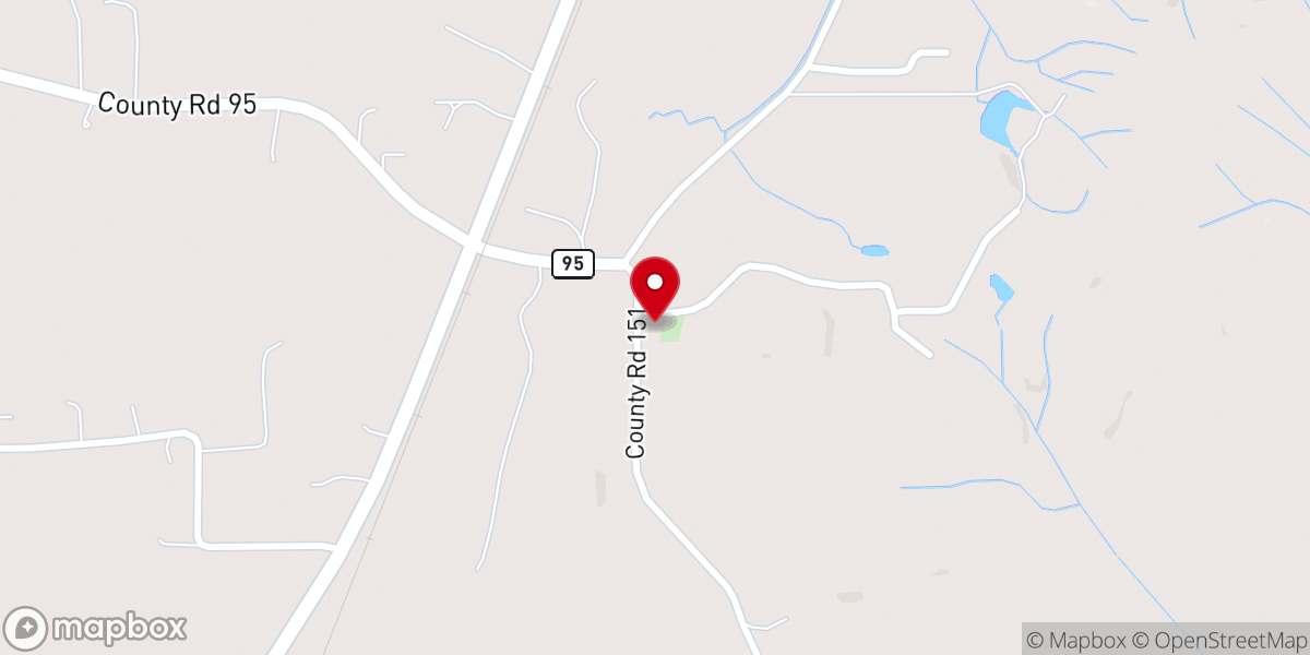 Map showing location of Shiloh Methodist Church