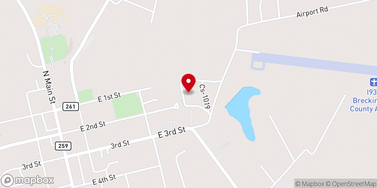 Map showing location of First Baptist Church