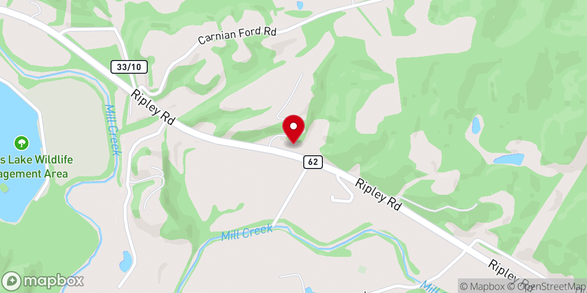 Map showing location of Ripley Seventh-day Adventist Church