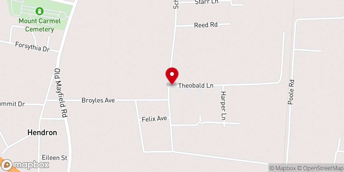 Map showing location of Schneidman Road Church