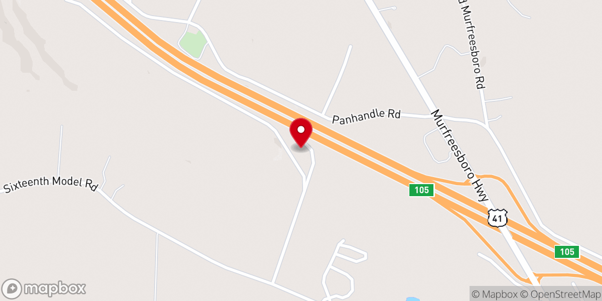 Map showing location of Little Hurricane Primitive Church