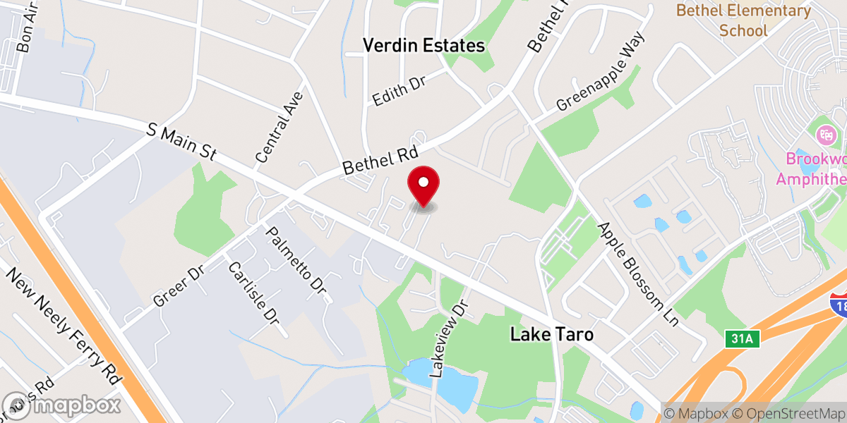 Map showing location of Upstate Church Mauldin