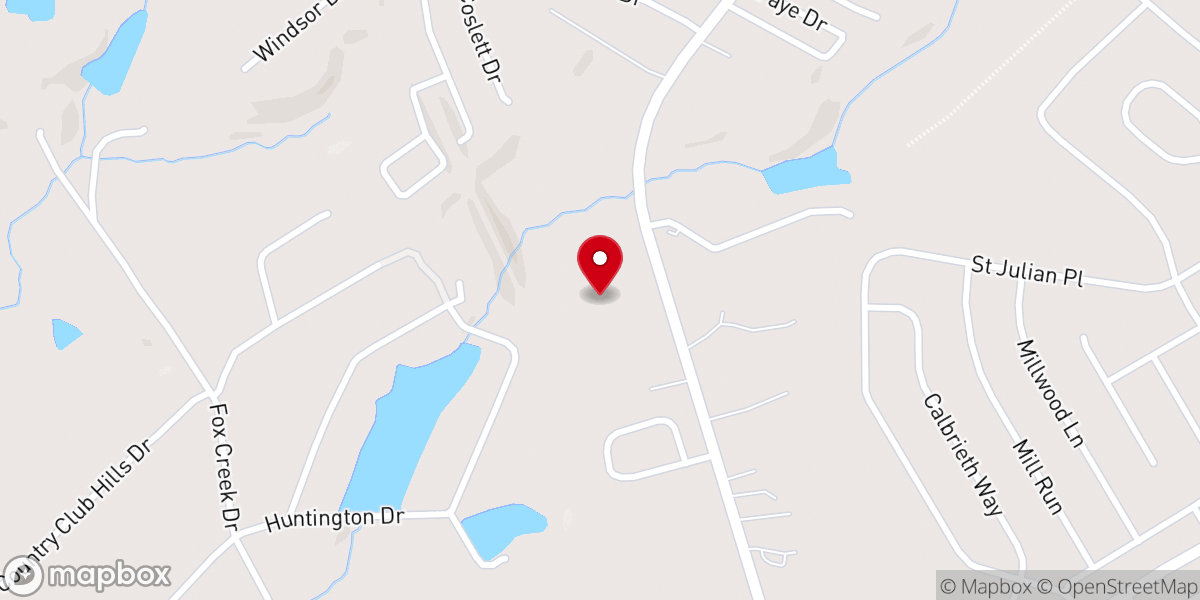 Map showing location of Christ Baptist Church