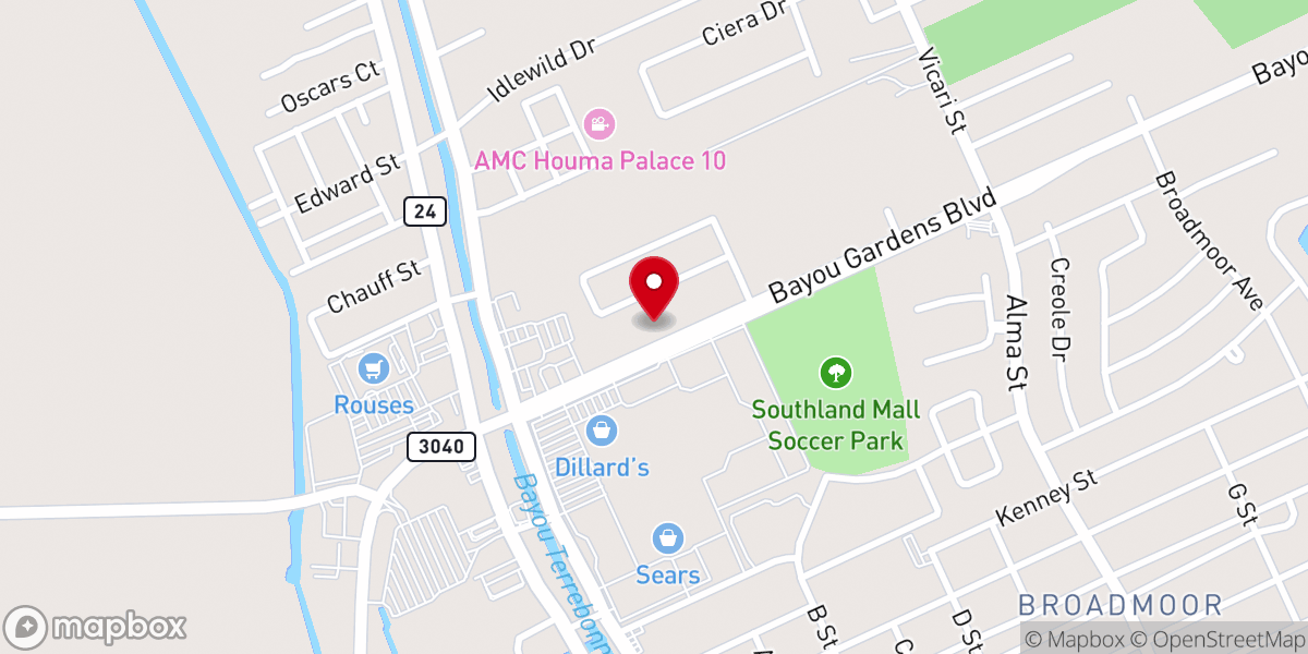 Map showing location of Word of Faith Church