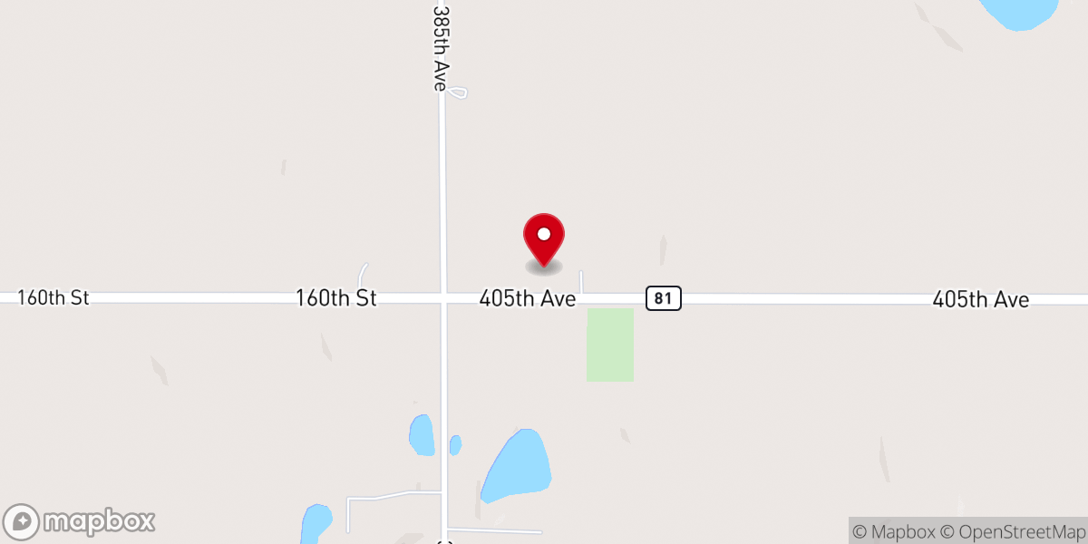Map showing location of Eagle Lake Lutheran Church