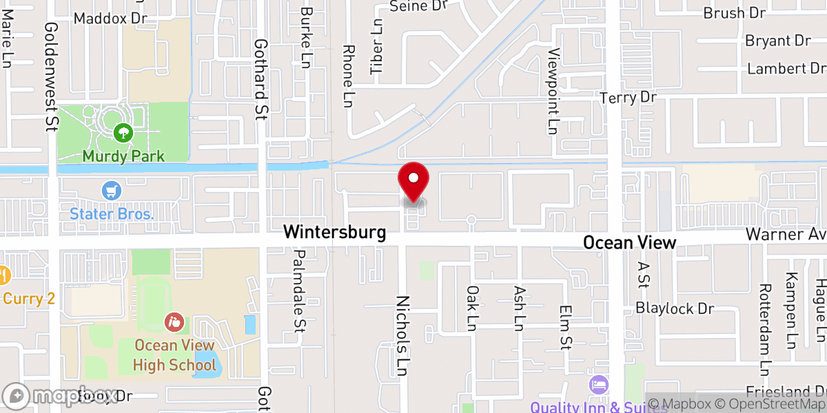 Map showing location of CrossPoint Church
