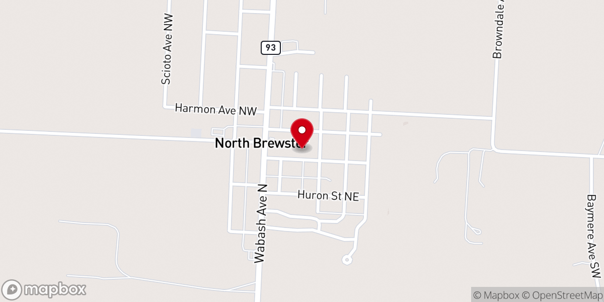 Map showing location of Faith United Church of Christ
