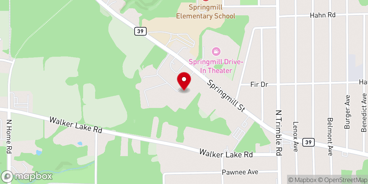 Map showing location of Community Bible Church
