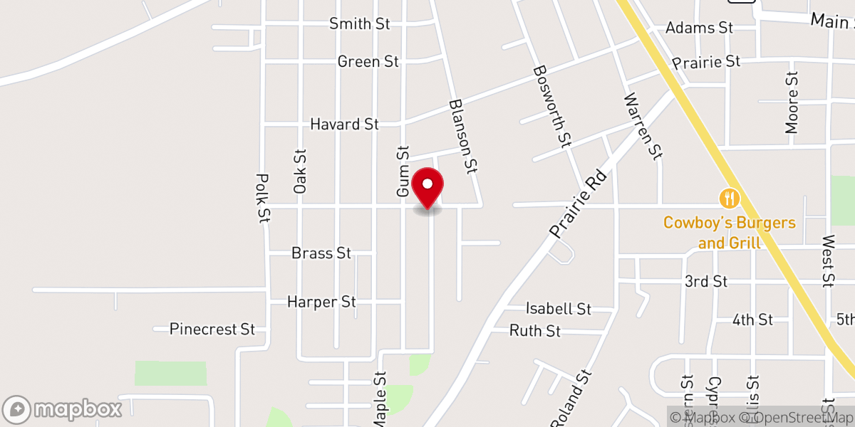 Map showing location of Thy Maple Norman Anderson Christ Church Temple of Jesus Faith