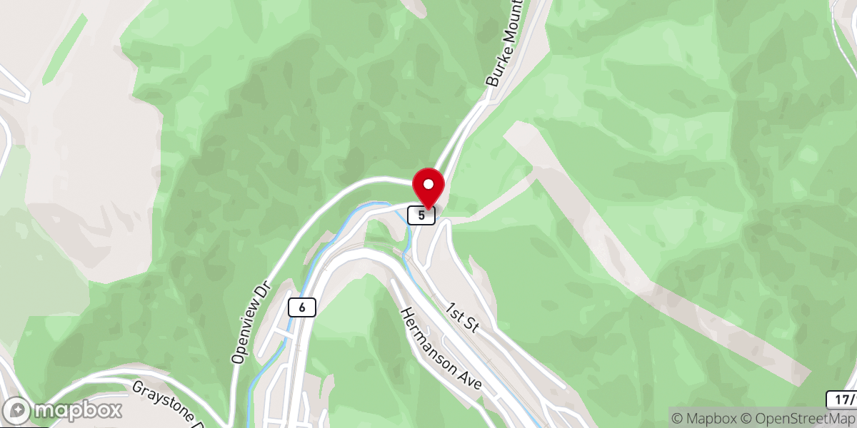 Map showing location of Burke Baptist Church