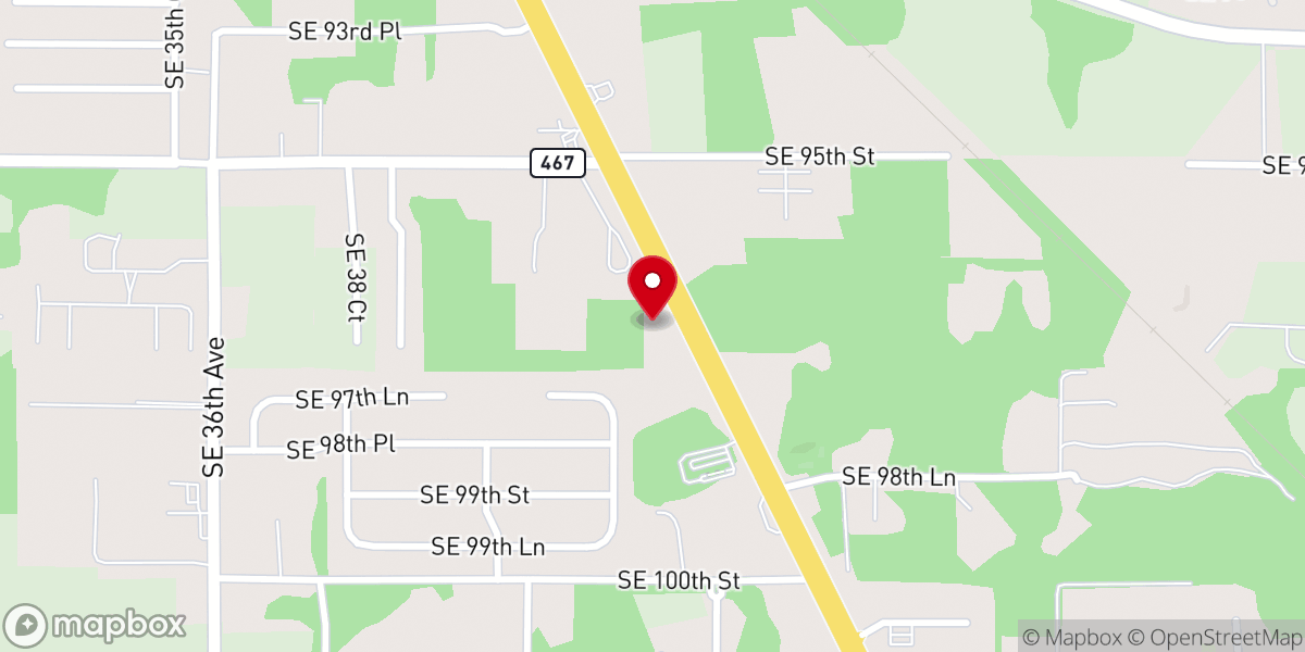 Map showing location of Calvary Chapel Belleview